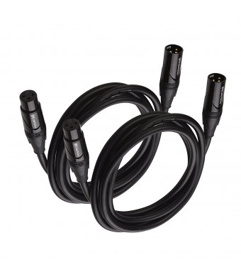 Cable Matters 2-Pack Male to Female XLR Microphone Cable 6 Feet
