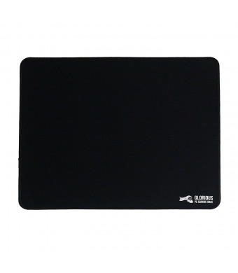 Glorious Large Gaming Mouse Mat / Pad - Stitched Edges, 2mm thick, Black Mousepad | 11" x13" x0.08"  (G-L)