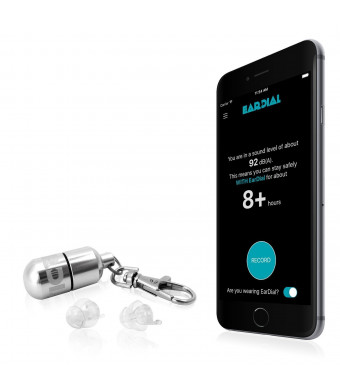 EarDial -The Invisible Smart Earplugs for Live Music- Discreet High-Fidelity Hearing Protection with Companion Mobile App. Perfect for Concerts, Nightclubs, Festivals, Musicians, or Loud Social Events