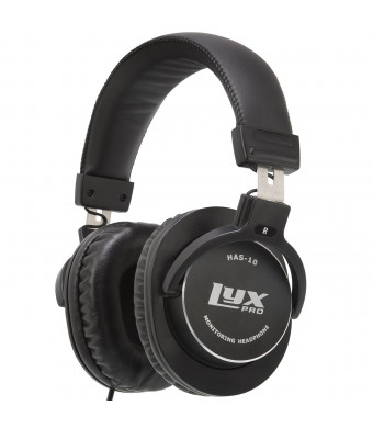 LyxPro HAS-10 Closed Back Over-Ear Professional Studio Monitor and Mixing Headphones, Newest 45mm Neodymium Drivers for Wide Dynamic Range - Lightweight