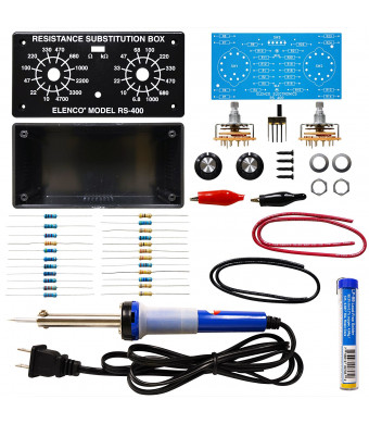 Elenco Resistor Substitution Box Soldering Kit with Iron and Solder