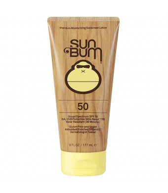 Sun Bum Moisturizing Sunscreen Lotion, SPF 15-70, 6oz Tube, Oil Free, Hypoallergenic