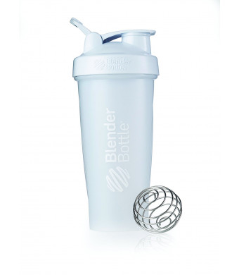 BlenderBottle Classic Loop Top Shaker Bottle, Frosted White, 28-Ounce Loop Top