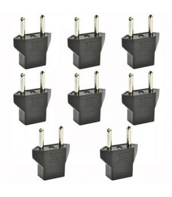 Inovat 8 PCS American USA to European Outlet Plug Adapter
