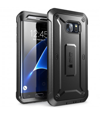 SUPCASE Galaxy S7 Edge Unicorn Beetle PRO Series Full-body Rugged Case with Built-in Screen Protector - Black