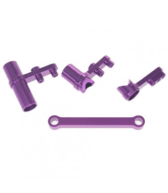 Hobbypark 102057 Aluminum Servo Saver Complete Set Ackerman Plate Purple For Redcat Volcano Epx HSP Exceed RC 1/10 Truck Buggy Car Upgrade Parts