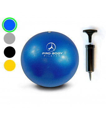 Mini Exercise Ball with Pump - 9 Inch Bender Ball for Stability, Barre, Pilates, Yoga, Core Training and Physical Therapy