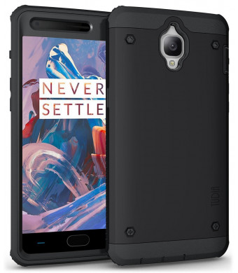 OnePlus 3T / OnePlus 3 Case, TUDIA OMNIX [Heavy Duty] Hybrid [Full-body] Case with Front Cover and Built-in Screen Protector / Impact Resistant Bumpers for OnePlus 3T, OnePlus 3 (Matte Black)