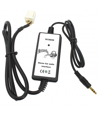 Wyness Car CD Audio Aux Adapter Digital Music Cd Changer 3.5mm Interface for Toyota 6+6Pin Connector 2005-2010 Camry 2005-2011 Corolla 2004-2010 Highlander 2003-2010 RAV4