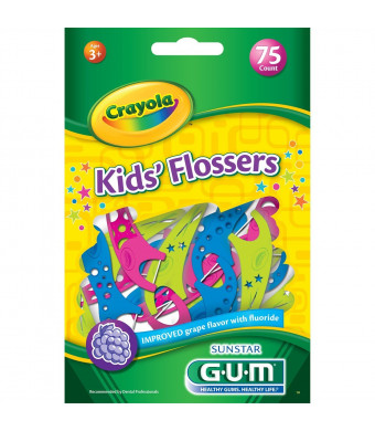 Sunstar 897RZ GUM Crayola Kids' Flosser (Pack of 75)