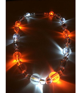 Rep Rope - Large Orange and White LED Necklace
