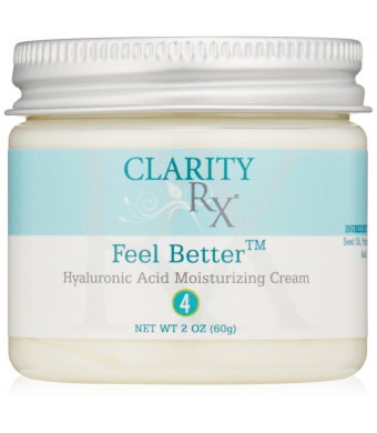 ClarityRx Feel Better Hyaluronic Acid Moisturizing Cream, 2 oz