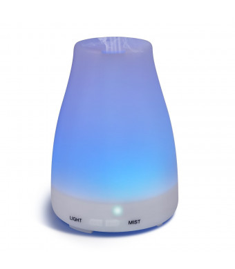 Homeweeks 100ML Auto Off Ultrasonic diffuser LED Colorful Night-Ligting Aroma Mist Maker HomeandOffice Essential (D)