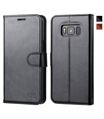 OCASE Samsung Galaxy S8 Case Leather Flip Wallet Case For Samsung Galaxy S8 Devices - Black