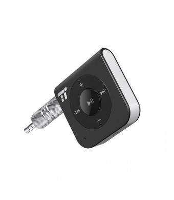 15 Hour Bluetooth Receiver / Bluetooth Car Kit, TaoTronics Portable Wireless Audio Adapter 3.5mm Aux Stereo Output (Hands-free Calling, Bluetooth 4.1, A2DP, CVC Noise Cancelling)