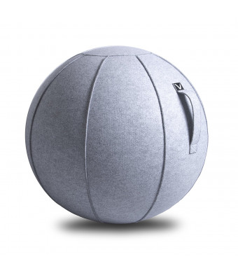 Vivora Luno exercise Ball Chair for Home, Office, Yoga, Stability and Fitness, Sitting Ball in Anthracite, Clay, and Marble with handles