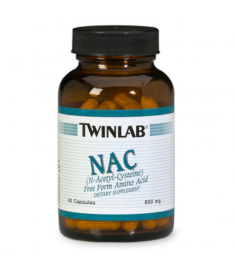 Twinlab NAC 600 mg Dietary Supplement Capsules