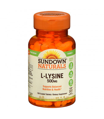 Sundown Naturals L-Lysine 500 mg Dietary Supplement Tablets