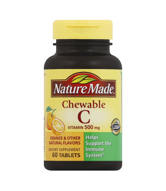 Nature Made Vitamin C 500 mg Dietary Supplement Chewable Tablets