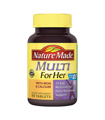 Nature Made Multi For Her With Iron & Calcium Dietary Supplement Tablets