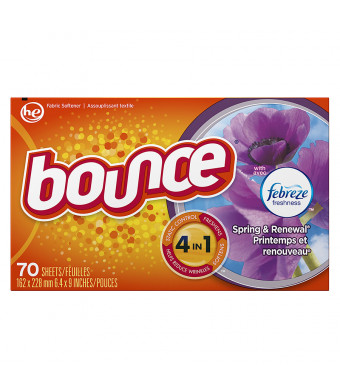 Bounce Fabric Softener Dryer Sheets with Febreze Spring & Renewal