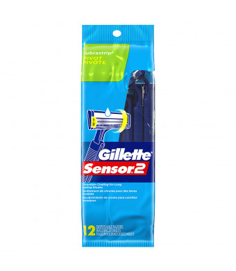 Gillette Sensor2 Pivoting Head + Lubrastrip Men's Disposable Razors