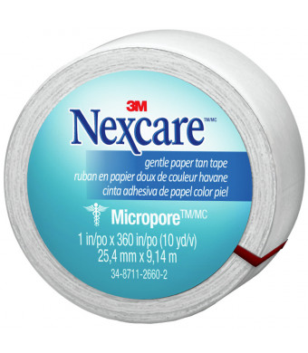 Nexcare First Aid Tape, Micropore Paper 1 in. x 360 in.