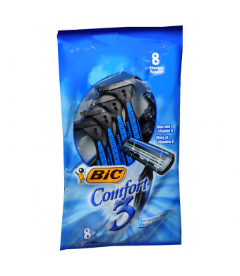 BiC Comfort 3 Sensitive for Men, Disposable Shaver