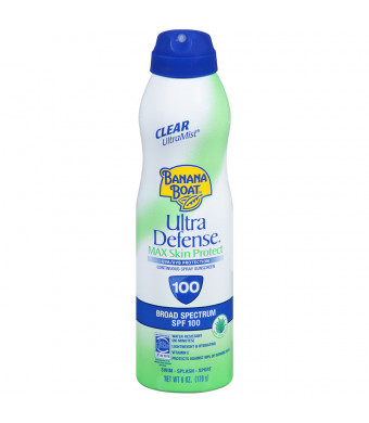 Banana Boat Ultra Defense Max Skin Protect Continuous Spray Sunscreen, SPF 100