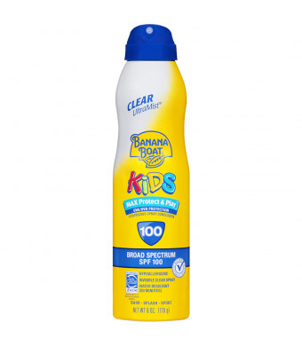 Banana Boat Kids Max Protect & Play Continuous Spray Sunscreen, SPF 100
