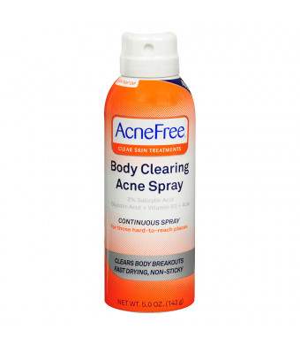 AcneFree Body Clearing Acne Treatment Spray for Body and Back Acne