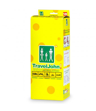 TravelJohn Disposable Personal Urinal Bag for Men, Women & Children