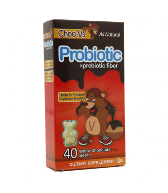Yum-V's Choc-V's Probiotic + Prebiotic Fiber Bears White Chocolate