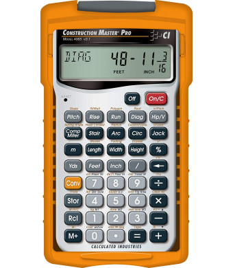Calculated Industries 4065 Construction Master Pro Advanced Construction Math Feet-inch-Fraction Calculator for Contractors, Estimators, Builders, Framers, Remodelers, Renovators and Carpenters