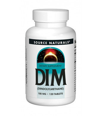 Source Naturals DIM (Diindolylmethane) 100mg With BioPerine, Vitamin E and More - 120 Tablets