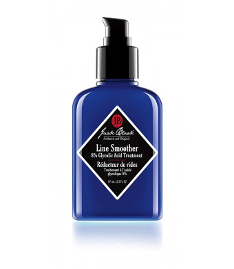 JACK BLACK  Line Smoother 8% Glycolic Acid Treatment  PureScience Formula, Fast-Acting, Smooths Skin, Helps Reduce Appearance of Wrinkles, Oil-Free Treatment, Helps Improves Skin Tone, 3.3 oz.
