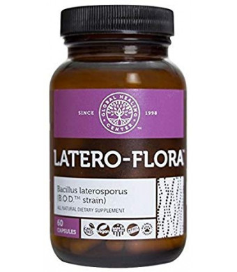 Global Healing Center Latero-Flora Brevibacillus Laterosporus Non-Dairy Probiotic Supplement for Healthy Colon and Digestion (60 Capsules)