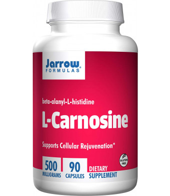 Jarrow Formulas L-Carnosine 500mg, Supports Brain, Memory, Cardiovascular Health, 90 Caps