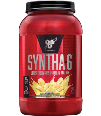 BSN SYNTHA-6 Whey Protein Powder, Micellar Casein, Milk Protein Isolate, Banana, 28 Servings (Packaging May Vary)
