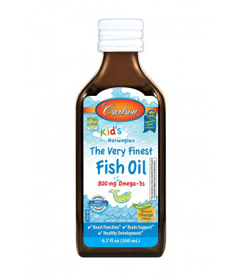 Carlson Kid's The Very Finest Fish Oil, Orange, Norwegian, 800 mg Omega-3s, 200 mL
