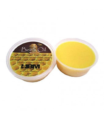 Bee's Oil Salad Bowl and Wood Conditioner and Preservative - 8 Oz. Tub Food Safe Beeswax - Holland Bowl Mill