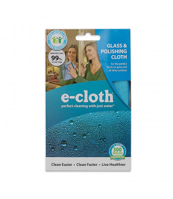E-Cloth Glass and Polishing Cloth - Brilliant for Sparkling Windows, Mirrors, Glassware, Chrome, and More