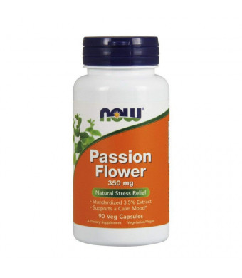 NOW Passion Flower 350 mg,90 Veg Capsules