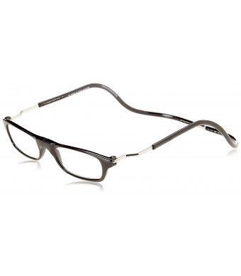 CliC Magnetic Closure Reading Glasses XXL with Adjustable Headband Black 1.50