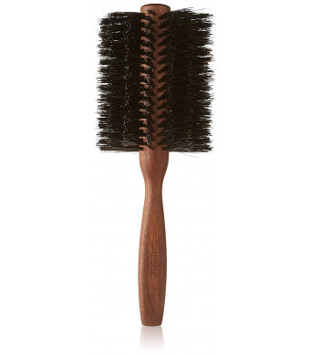 Spornette Italian 3 Inch Round Double Density Boar Bristle Brush (#955-XL) with Wooden Handle for Styling, Volumizing, Finishing, Straightening and Curling Medium, Long, Normal Hair, Extensions and Wigs