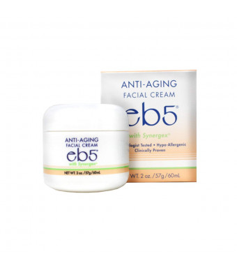 eb5 Classic Anti-Aging Facial Cream with Synergex, Clinically Proven Hypo-Allergenic Anti-Wrinkle Relief, 2 oz