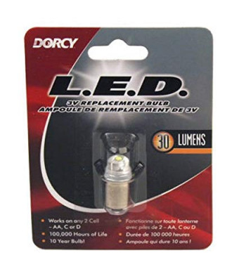Dorcy 30-Lumen 3-Volt LED Replacement Bulb with 10-year Lifespan, (41-1643)