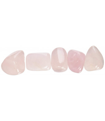 ROSE QUARTZ - Tumbled Stones 5 LARGE Crystals