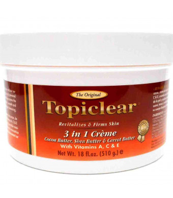 Topiclear 3 in 1 Creme Cocoa Butter, Shea Butter, Carrot Butter 18 fl oz
