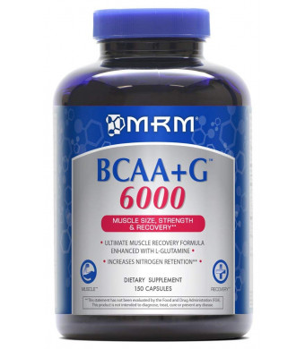 MRM - BCAA+G 6000, Ultimate Muscle Post-Workout Recovery Formula , Supports Muscle Size and Strength, Recovery, Reduces Fatigue and Muscle Soreness (150 Capsules)